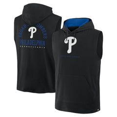 Philadelphia Phillies Fire Speed Sleeveless Pullover Hoodie Black