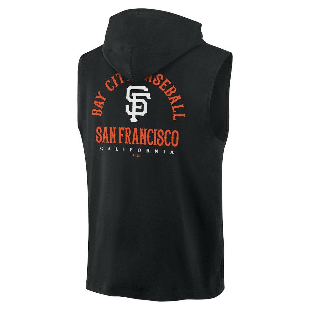 San Francisco Giants Fire Speed Sleeveless Pullover Hoodie Black