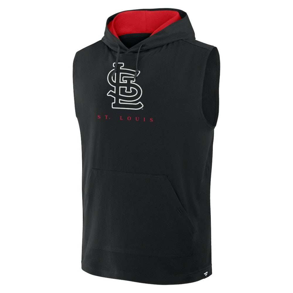 St. Louis Cardinals Fire Speed Sleeveless Pullover Hoodie Black