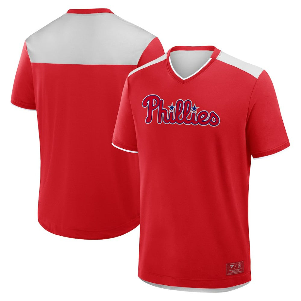 Philadelphia Phillies Walk Off V-Neck T-Shirt Red