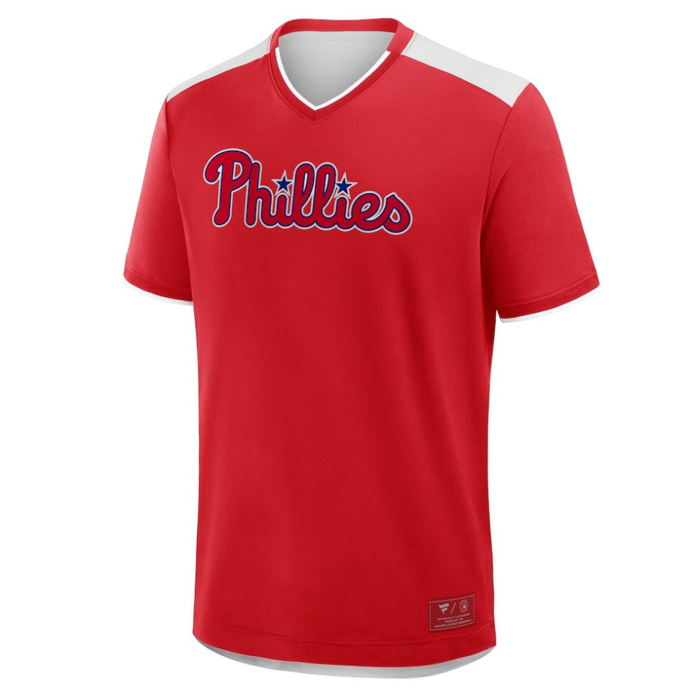 Philadelphia Phillies Walk Off V-Neck T-Shirt Red