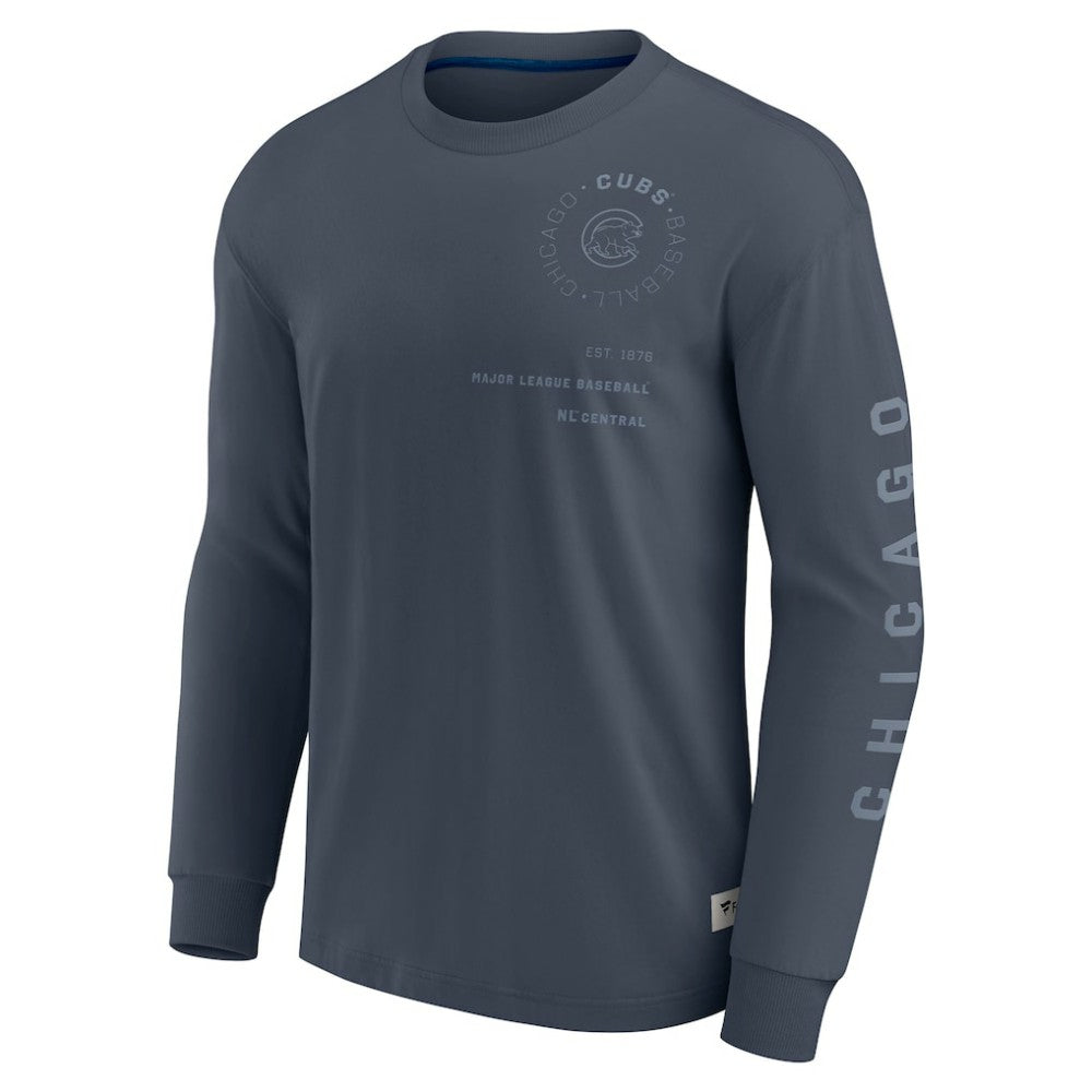 Chicago Cubs Elements Future Ground Tonal Info Long Sleeve T-Shirt Blue