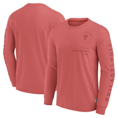 Philadelphia Phillies Elements Future Ground Tonal Info Long Sleeve T-Shirt Red