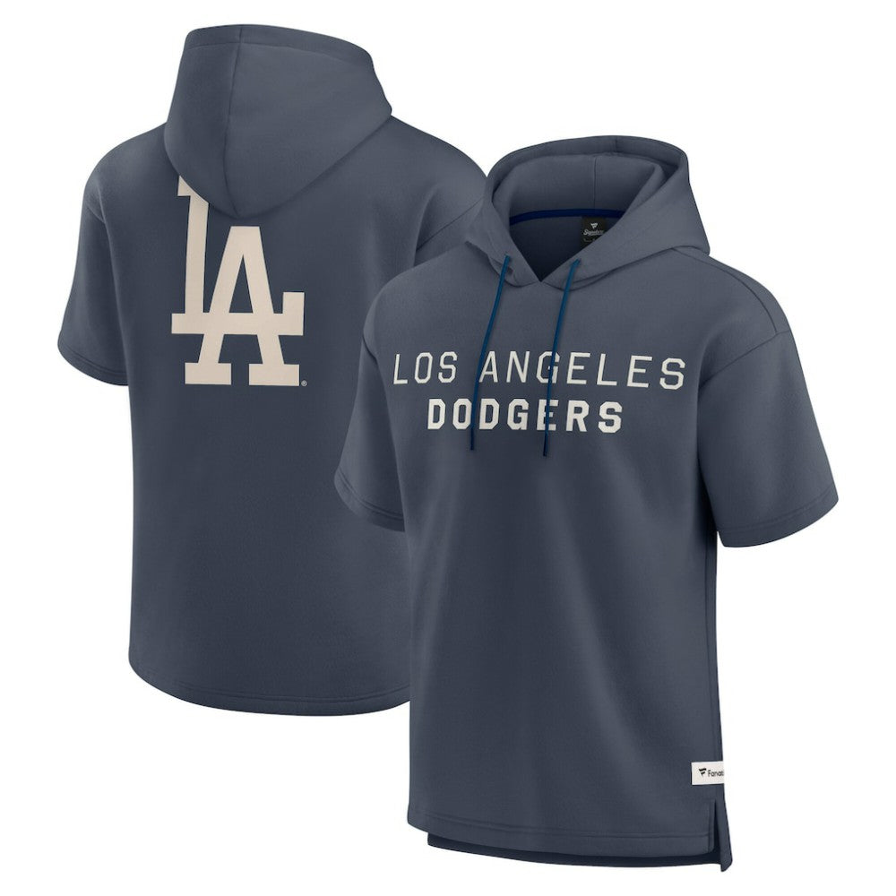 Los Angeles Dodgers Elements Future Ground Lettering Short Sleeve Pullover Hoodie Blue