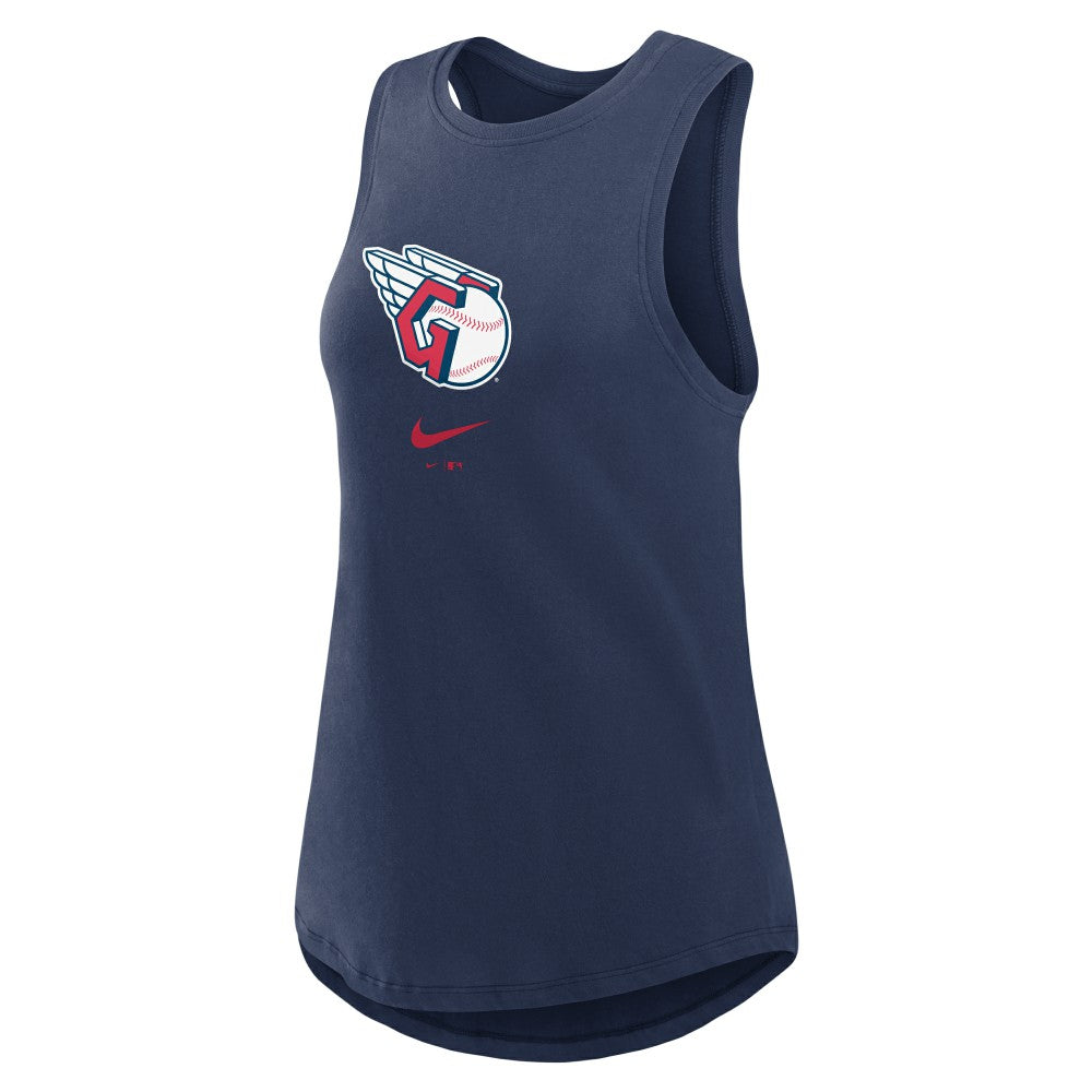 Cleveland Guardians Women's Legacy Icon High Neck Dri-FIT Tank Top Navy | Nike