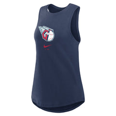 Cleveland Guardians Women's Legacy Icon High Neck Dri-FIT Tank Top Navy | Nike