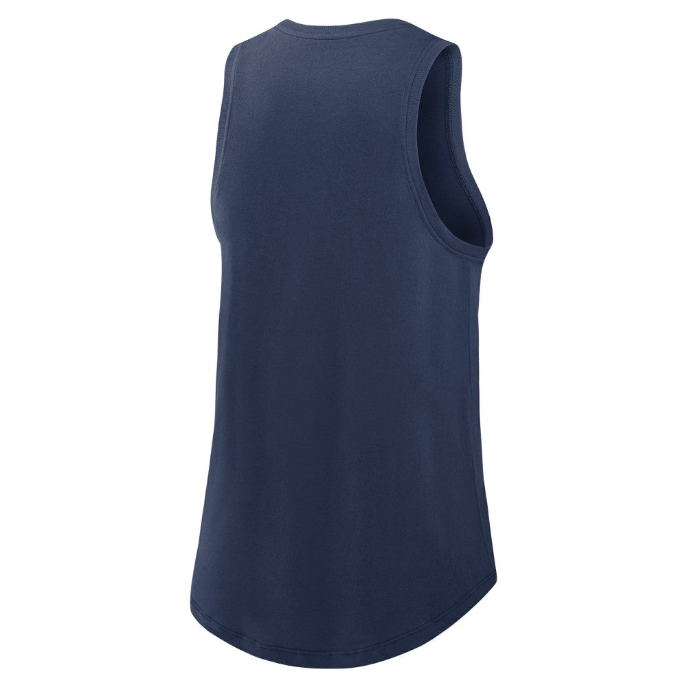 Cleveland Guardians Women's Legacy Icon High Neck Dri-FIT Tank Top Navy | Nike