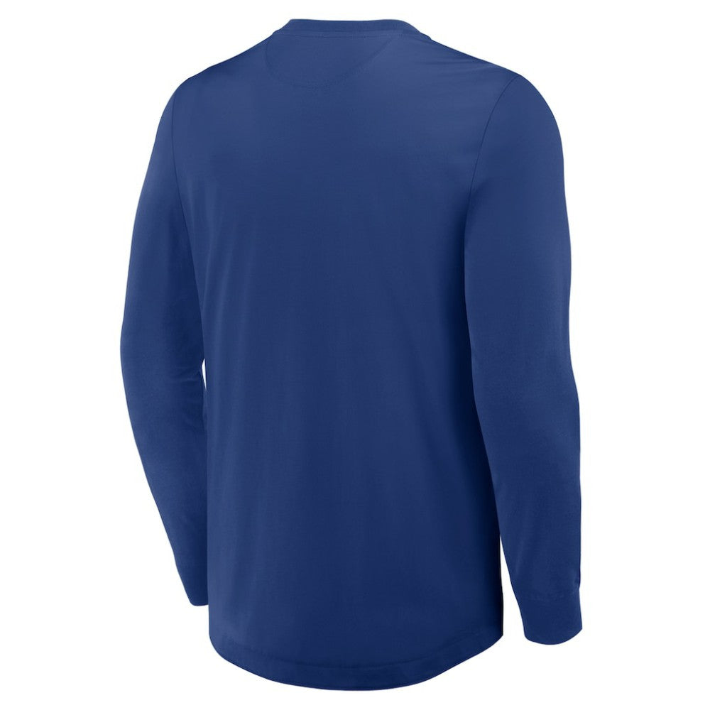 Toronto Maple Leafs Fanatics Adrenaline Push Long Sleeve Henley Shirt Blue