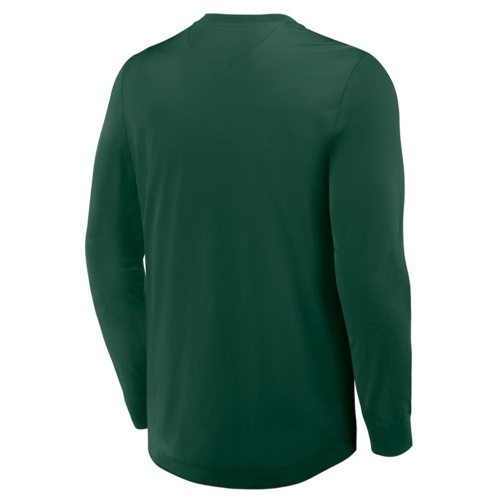 Minnesota Wild Fanatics Adrenaline Push Long Sleeve Henley Shirt Green