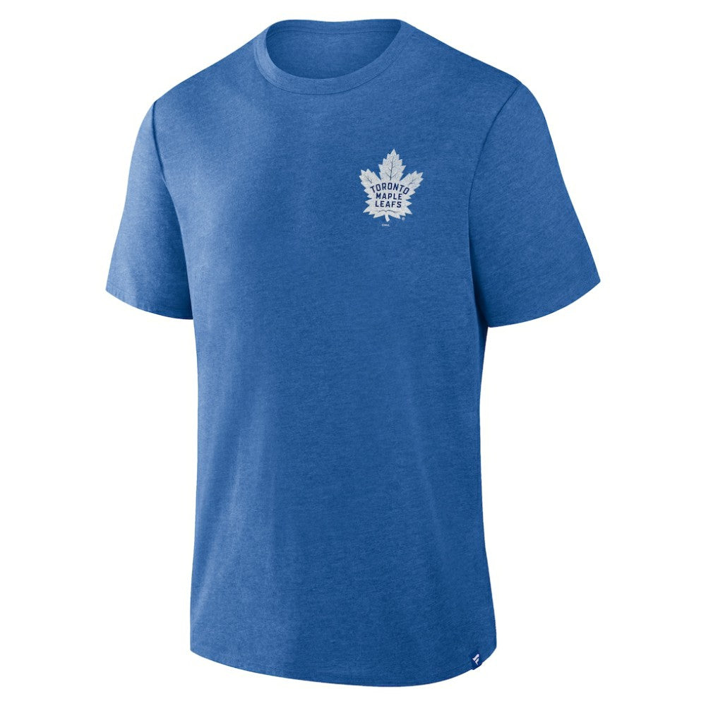 Toronto Maple Leafs Fanatics Fan Lanes Tri-Blend T-Shirt Heather Blue