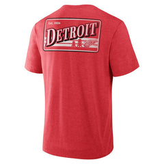Detroit Red Wings Fanatics Fan Lanes Tri-Blend T-Shirt Heather Red