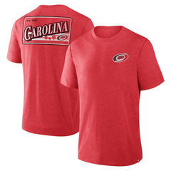 Carolina Hurricanes Fanatics Fan Lanes Tri-Blend T-Shirt Heather Red