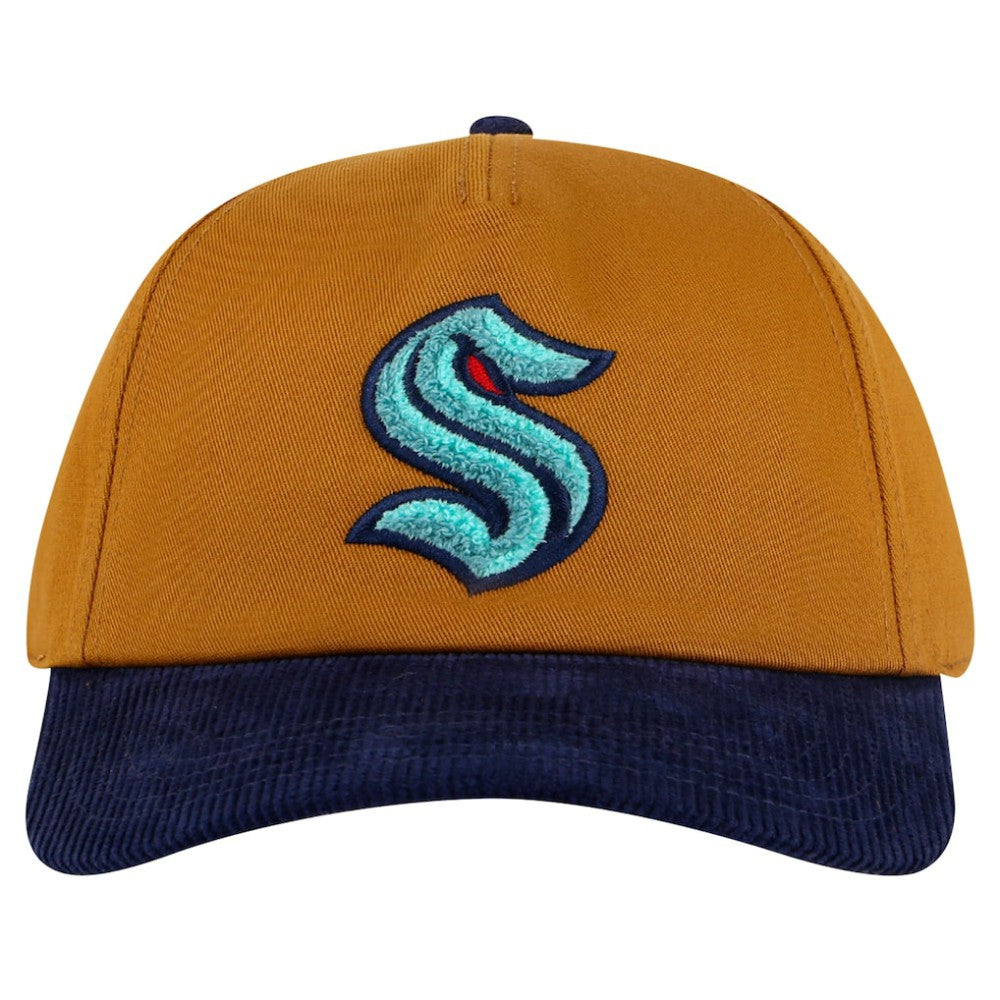 Seattle Kraken American Needle Burnett Adjustable Hat Tan/Deep Sea Blue