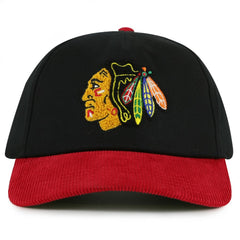 Chicago Blackhawks American Needle Burnett Adjustable Hat Black/Red