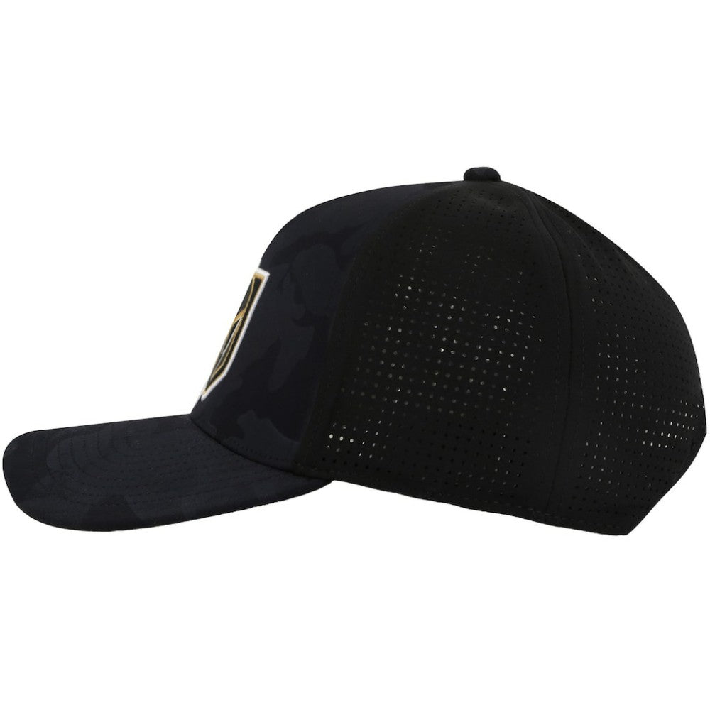 Vegas Golden Knights American Needle Valin Camo Super Tech Vented Adjustable Hat Black