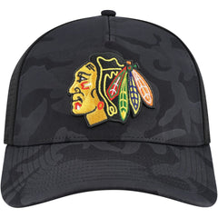 Chicago Blackhawks American Needle Valin Camo Super Tech Vented Adjustable Hat Black