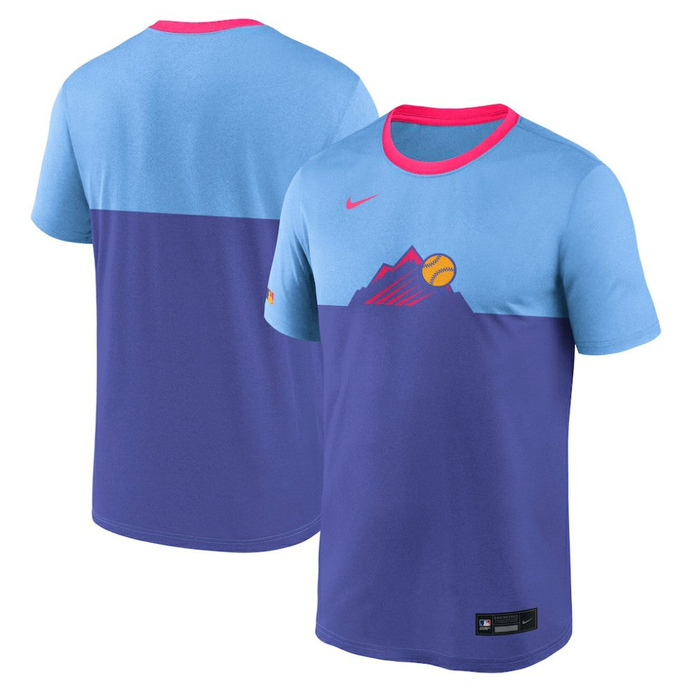 Colorado Rockies Authentic Collection City Connect Velocity Dri-FIT T-Shirt Light Blue | Nike