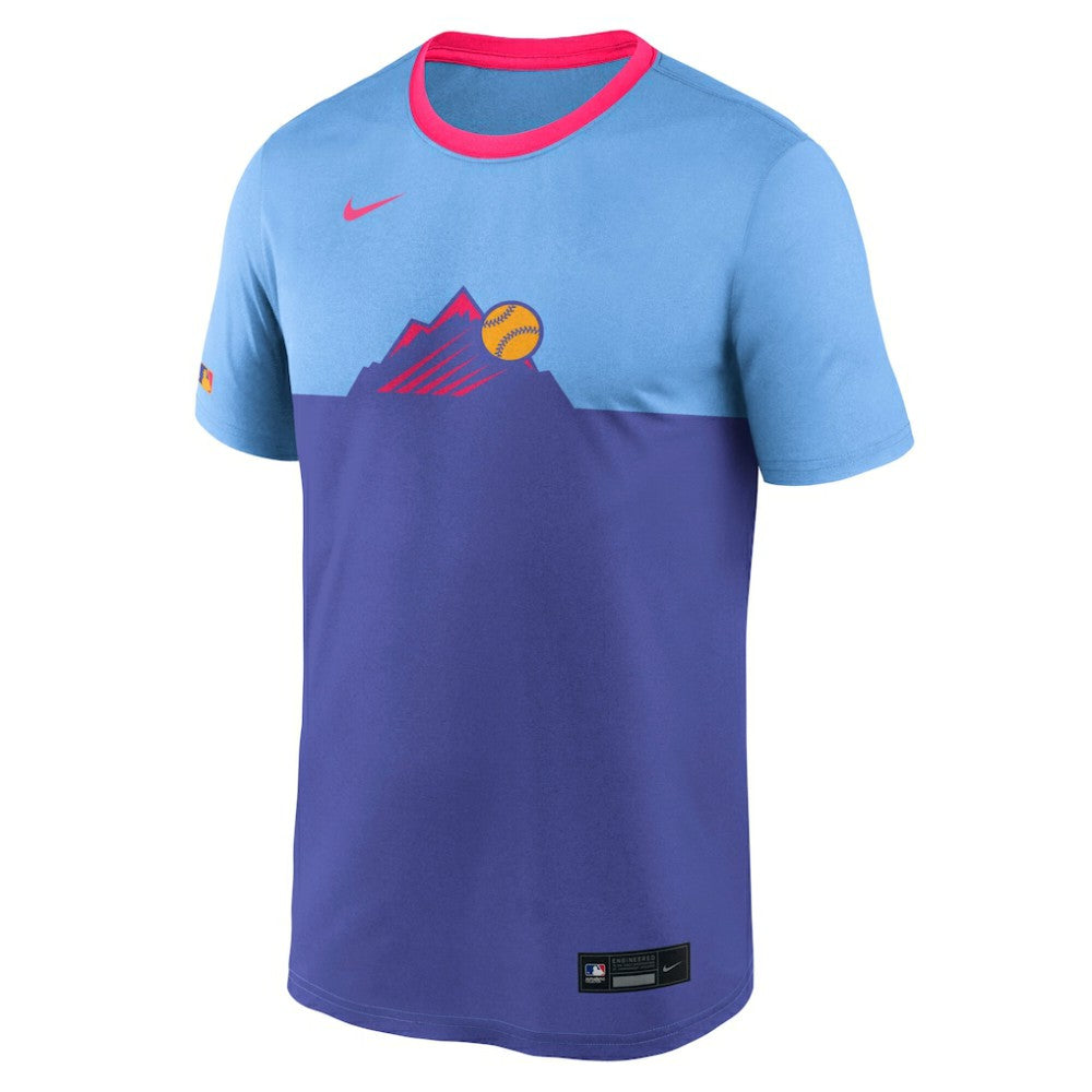 Colorado Rockies Authentic Collection City Connect Velocity Dri-FIT T-Shirt Light Blue | Nike