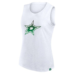 Dallas Stars Fanatics Women's Slub Tank Top White