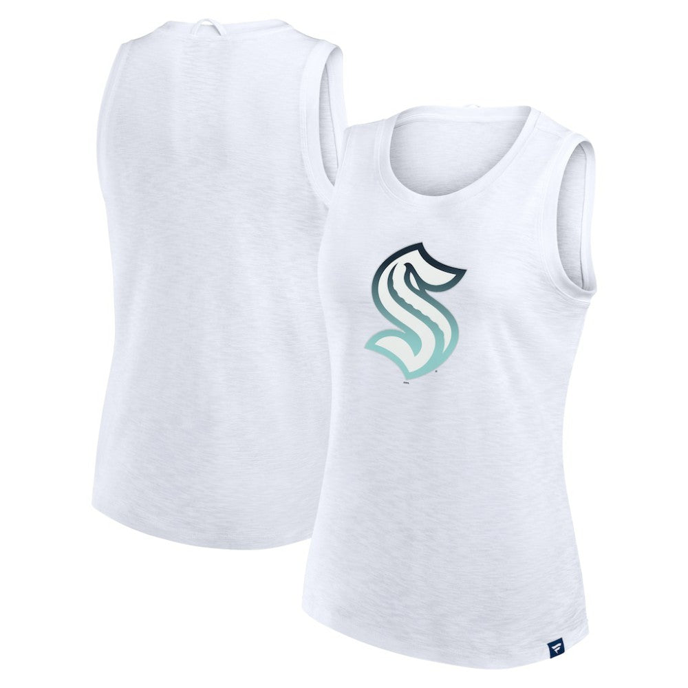 Seattle Kraken Fanatics Women's Slub Tank Top White