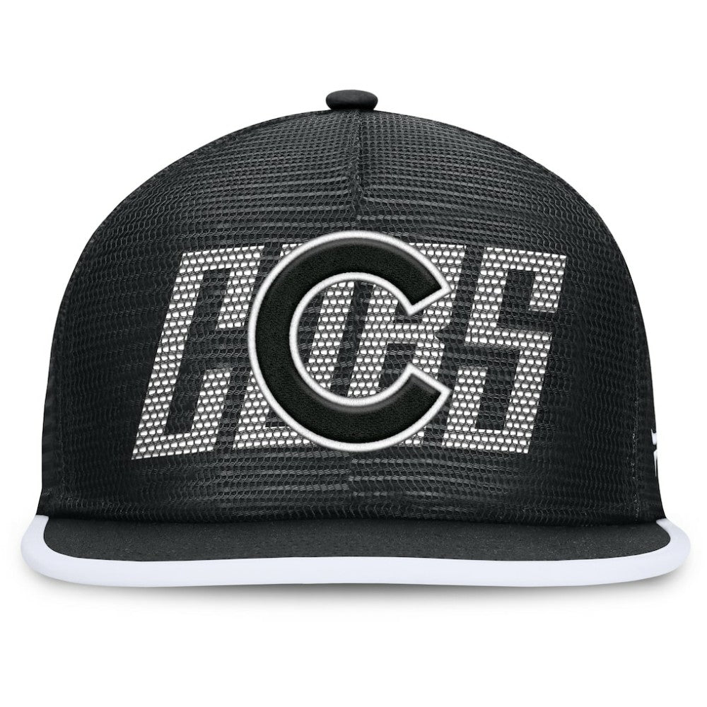 Chicago Cubs Let's Glow Line Drive Snapback Hat Black