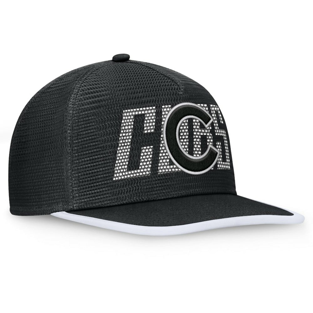Chicago Cubs Let's Glow Line Drive Snapback Hat Black
