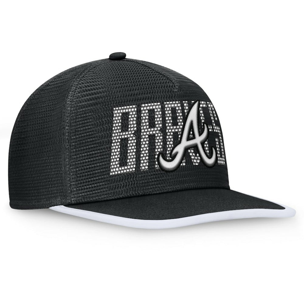 Atlanta Braves Let's Glow Line Drive Snapback Hat Black