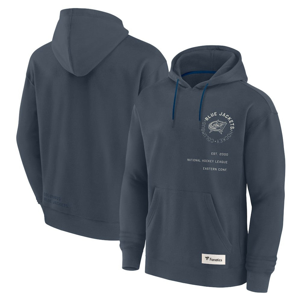 Columbus Blue Jackets Fanatics Future Ground Info Pullover Hoodie Navy