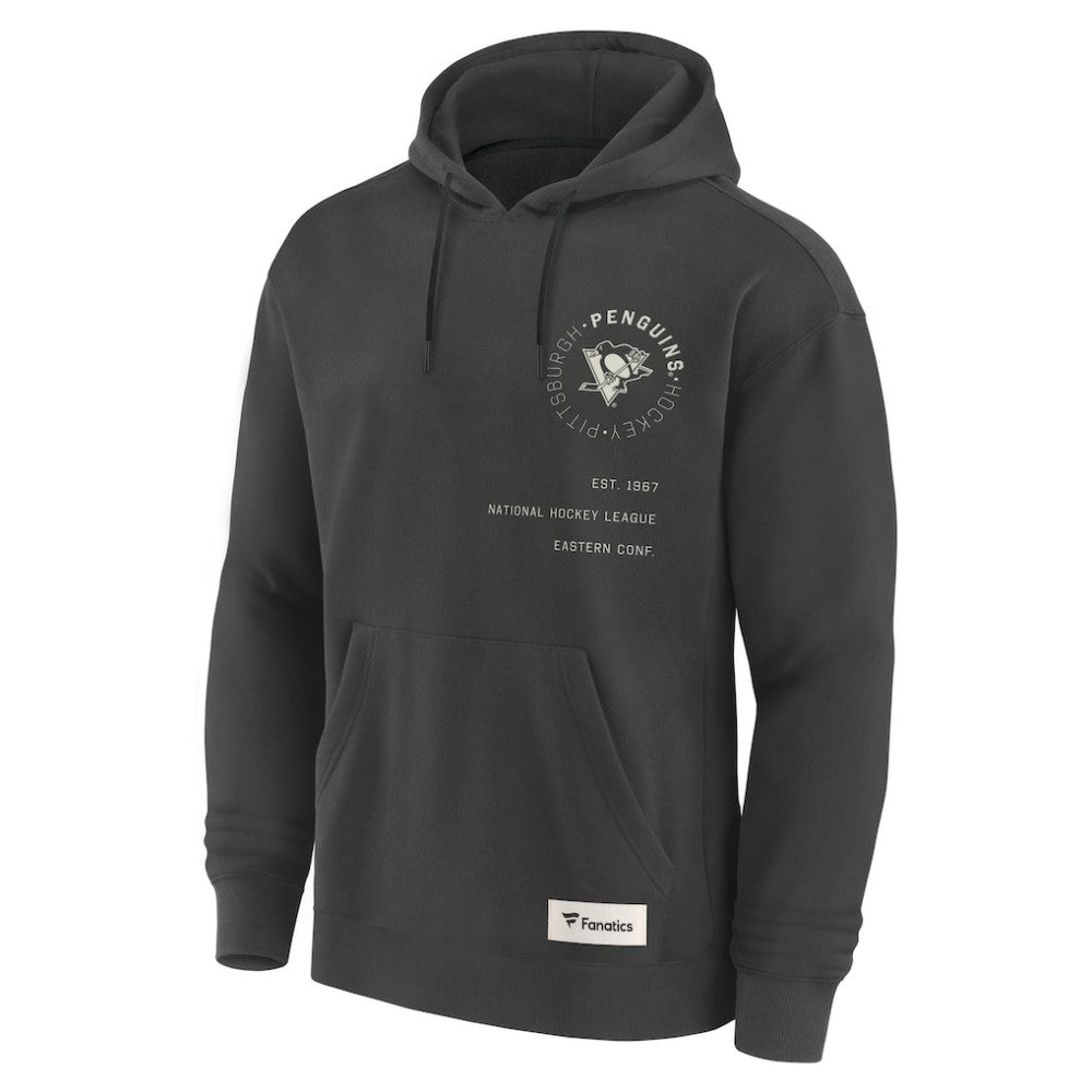 Pittsburgh Penguins Fanatics Future Ground Info Pullover Hoodie Charcoal
