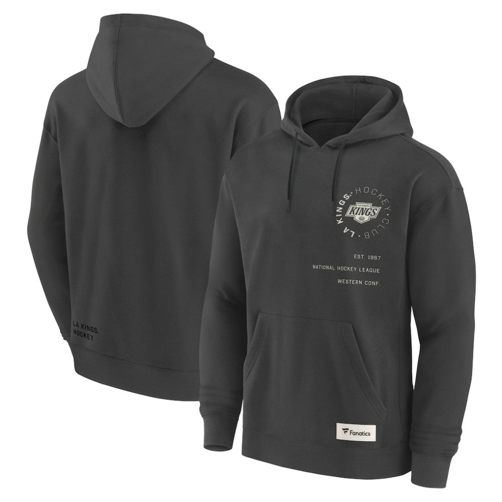 Los Angeles Kings Fanatics Future Ground Info Pullover Hoodie Charcoal