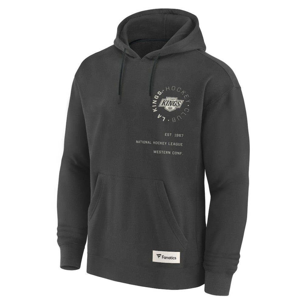 Los Angeles Kings Fanatics Future Ground Info Pullover Hoodie Charcoal