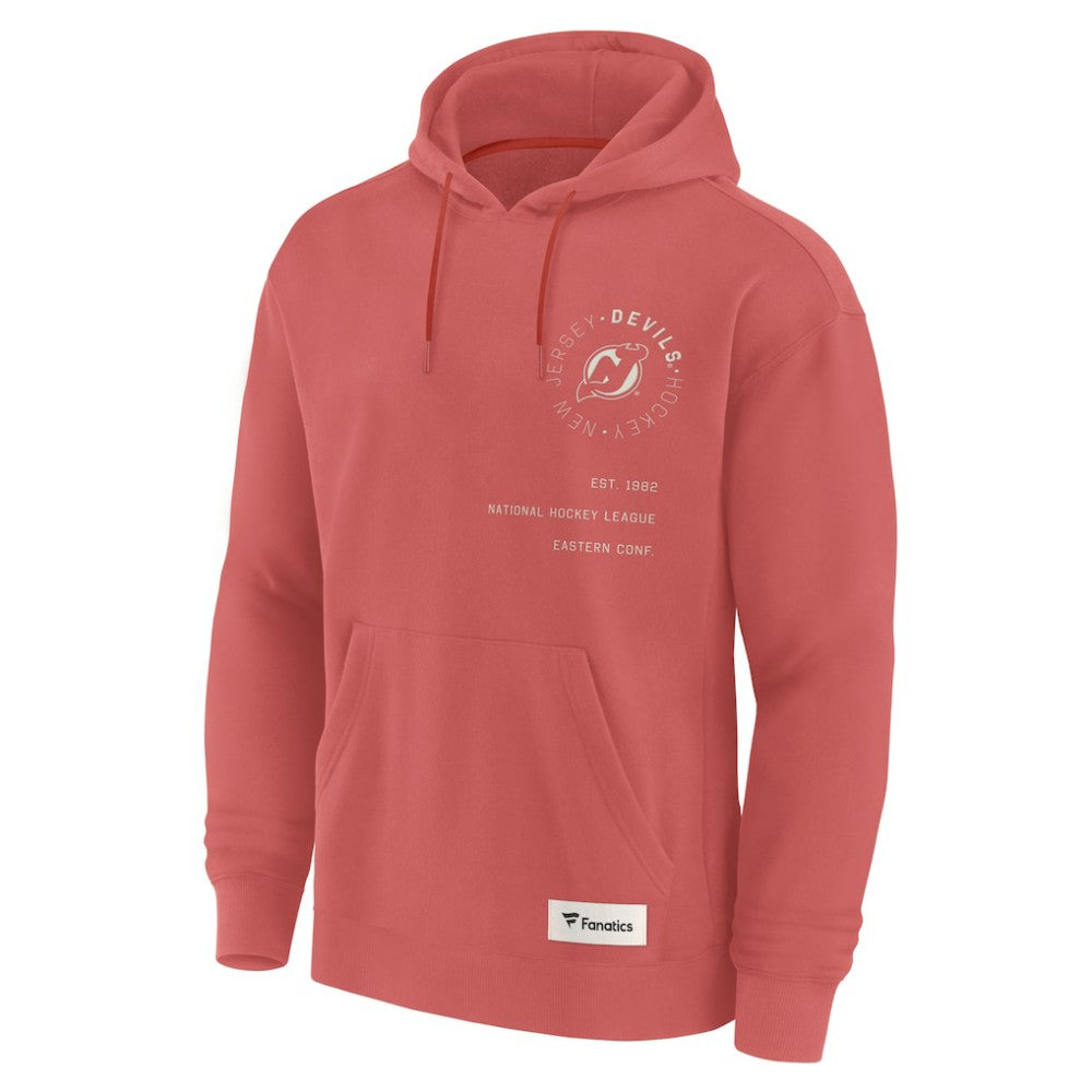 New Jersey Devils Fanatics Future Ground Info Pullover Hoodie Red