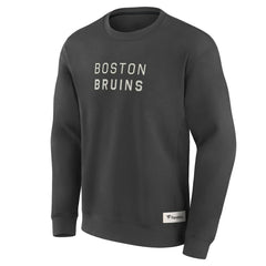 Boston Bruins Fanatics Elements Future Ground Lettering Pullover Sweatshirt Charcoal