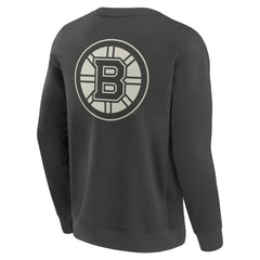 Boston Bruins Fanatics Elements Future Ground Lettering Pullover Sweatshirt Charcoal