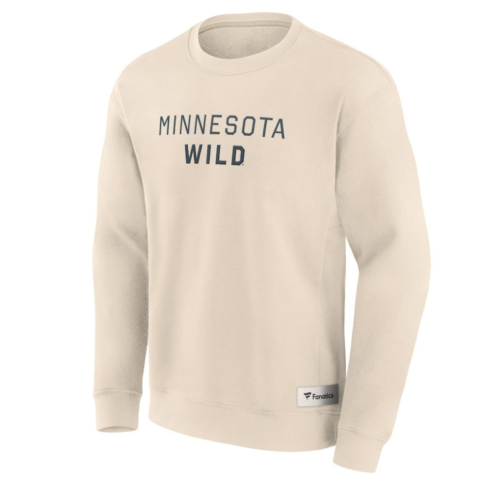 Minnesota Wild Fanatics Elements Future Ground Lettering Pullover Sweatshirt Cream