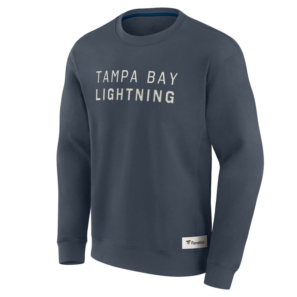 Tampa Bay Lightning Fanatics Elements Future Ground Lettering Pullover Sweatshirt Blue