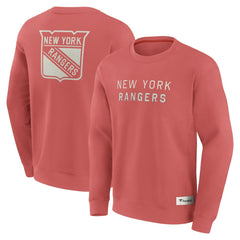 New York Rangers Fanatics Elements Future Ground Lettering Pullover Sweatshirt Red