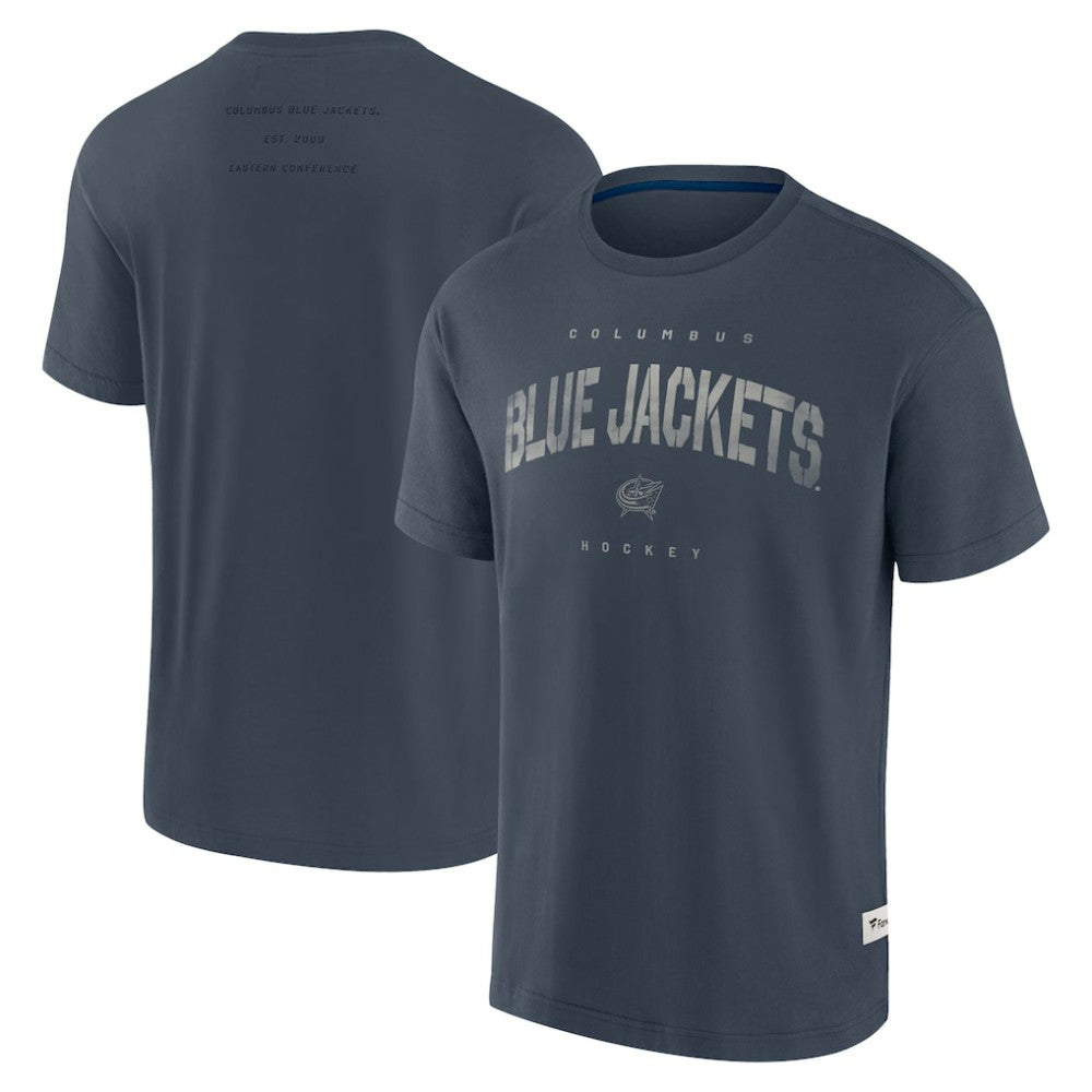 Columbus Blue Jackets Fanatics Elements Weathered Tonal Future Ground T-Shirt Navy