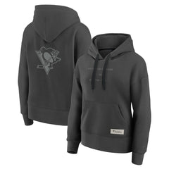 Pittsburgh Penguins Fanatics Women's Elements Future Ground Subtle Tonal Pullover Hoodie Charcoal