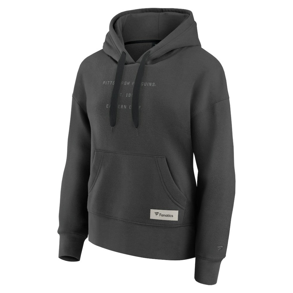 Pittsburgh Penguins Fanatics Women's Elements Future Ground Subtle Tonal Pullover Hoodie Charcoal