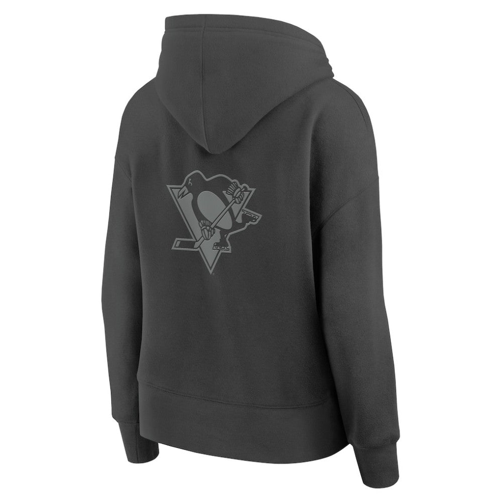 Pittsburgh Penguins Fanatics Women's Elements Future Ground Subtle Tonal Pullover Hoodie Charcoal