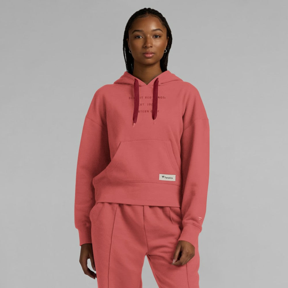 Detroit Red Wings Fanatics Women's Elements Future Ground Subtle Tonal Pullover Hoodie Red