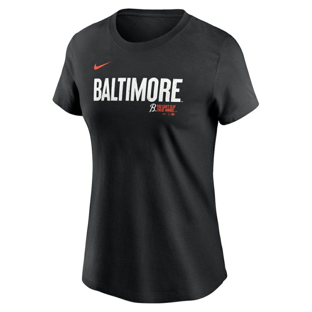 Gunnar Henderson Baltimore Orioles Women's 2024 City Connect Fuse Player Name & Number T-Shirt Black | Nike