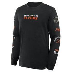 Philadelphia Flyers Fanatics Boxed In Legacy Long Sleeve T-Shirt Black