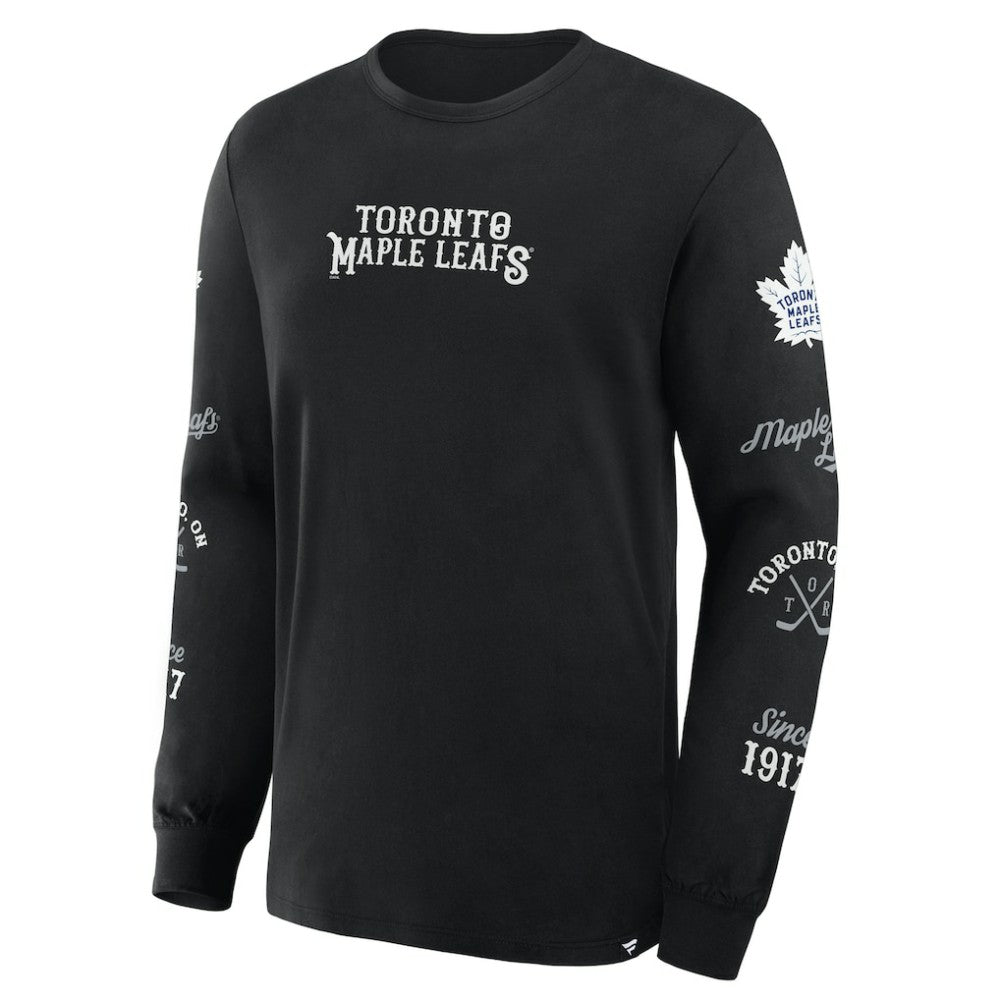 Toronto Maple Leafs Fanatics Boxed In Legacy Long Sleeve T-Shirt Black