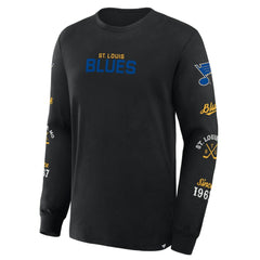 St. Louis Blues Fanatics Boxed In Legacy Long Sleeve T-Shirt Black