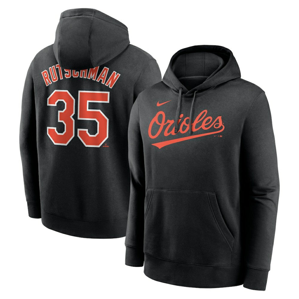 Adley Rutschman Baltimore Orioles Player Name & Number Club Pullover Hoodie Black | Nike