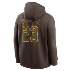Fernando Tatis Jr. San Diego Padres Player Name & Number Club Fleece Pullover Hoodie Brown | Nike