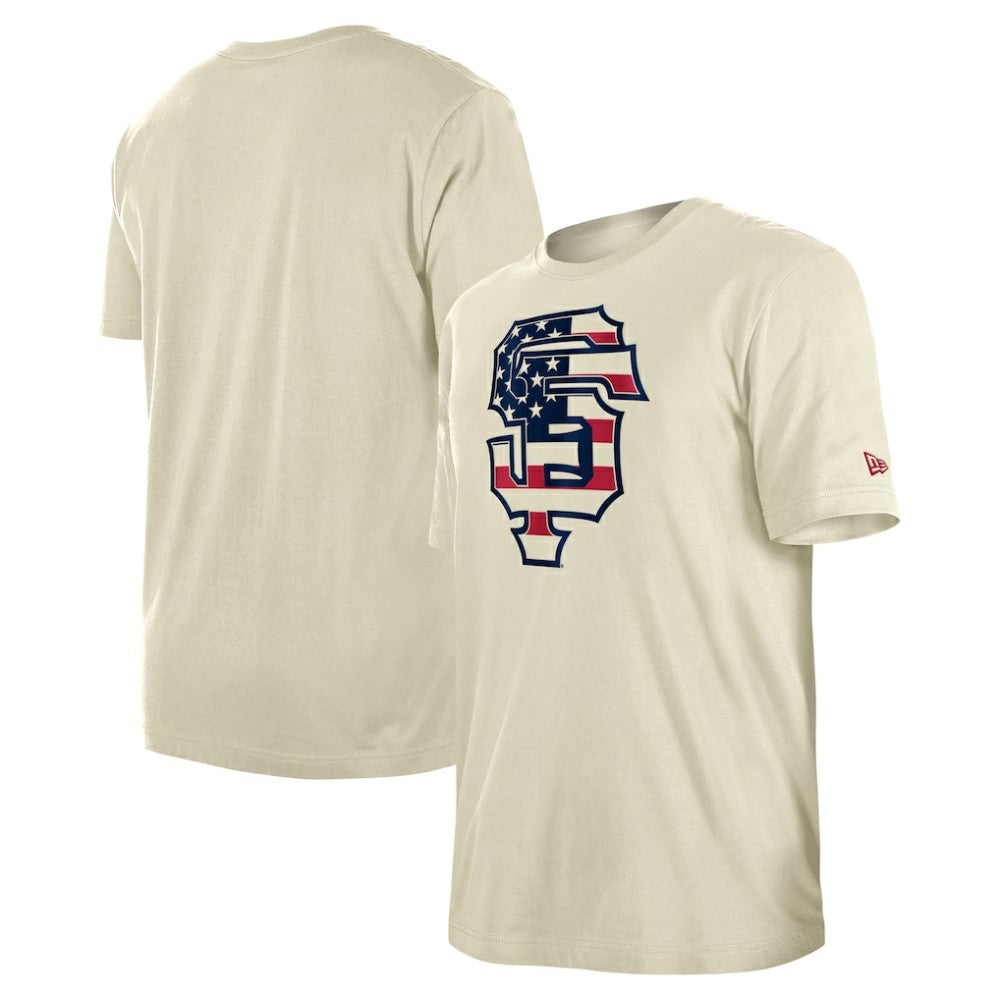 San Francisco Giants Americana Flag Fill T-Shirt Cream | New Era