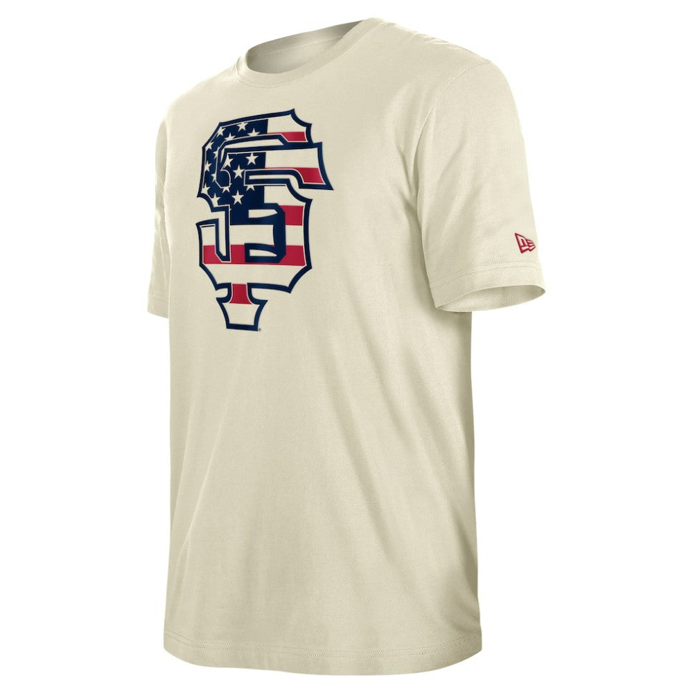 San Francisco Giants Americana Flag Fill T-Shirt Cream | New Era